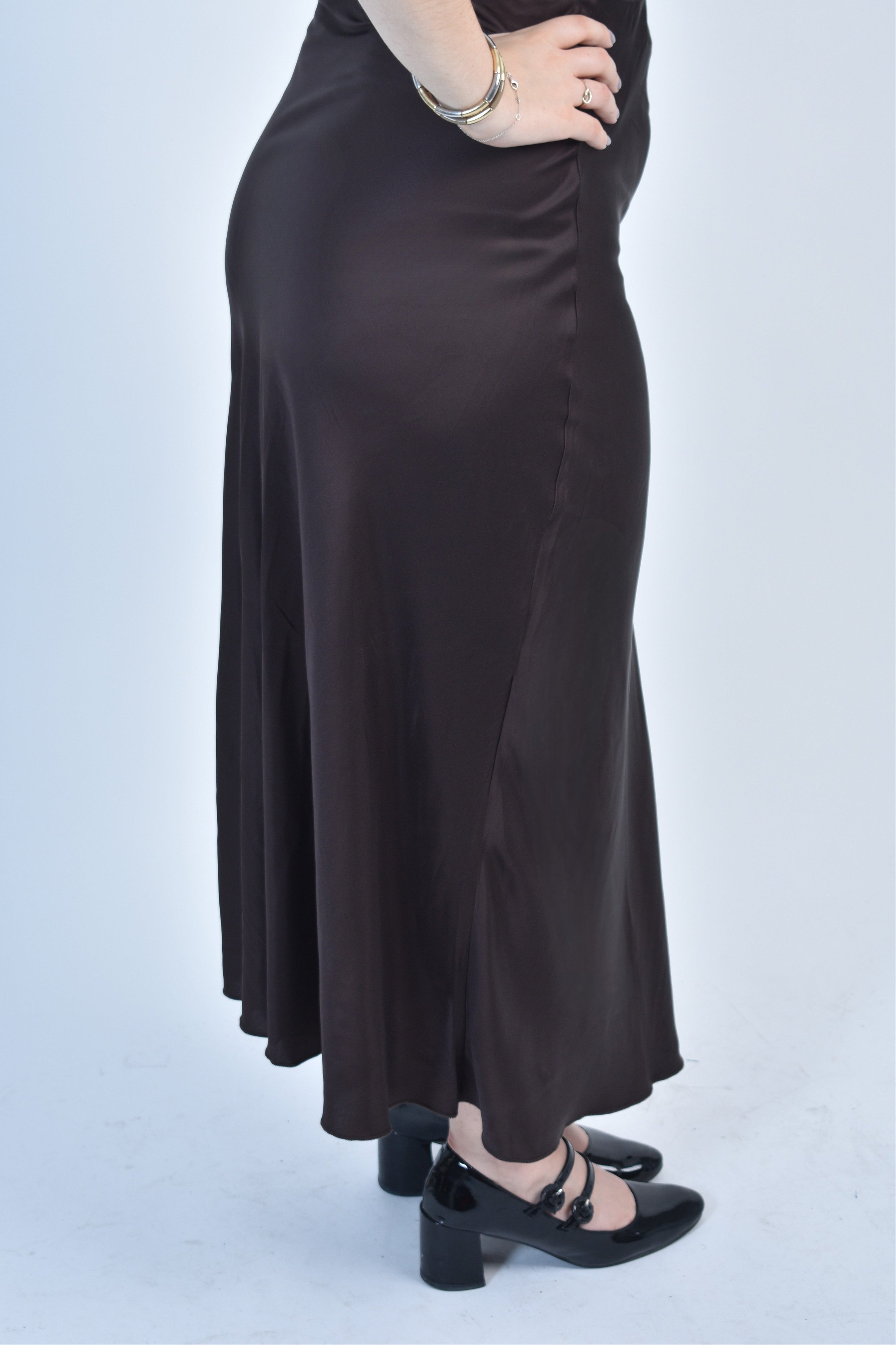 Jupe satinée longue