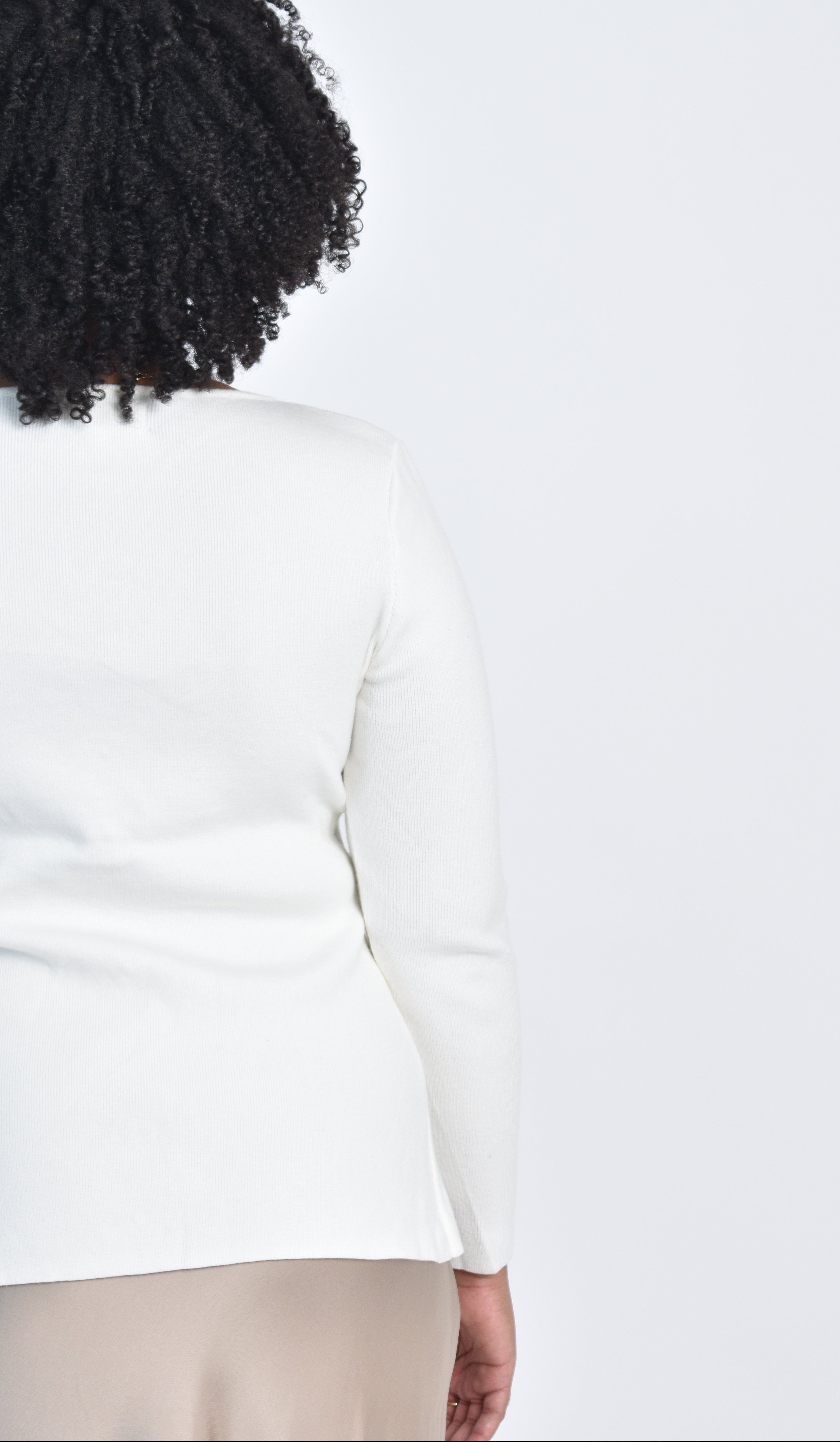 Gilet boutonné – Blanc Cassé