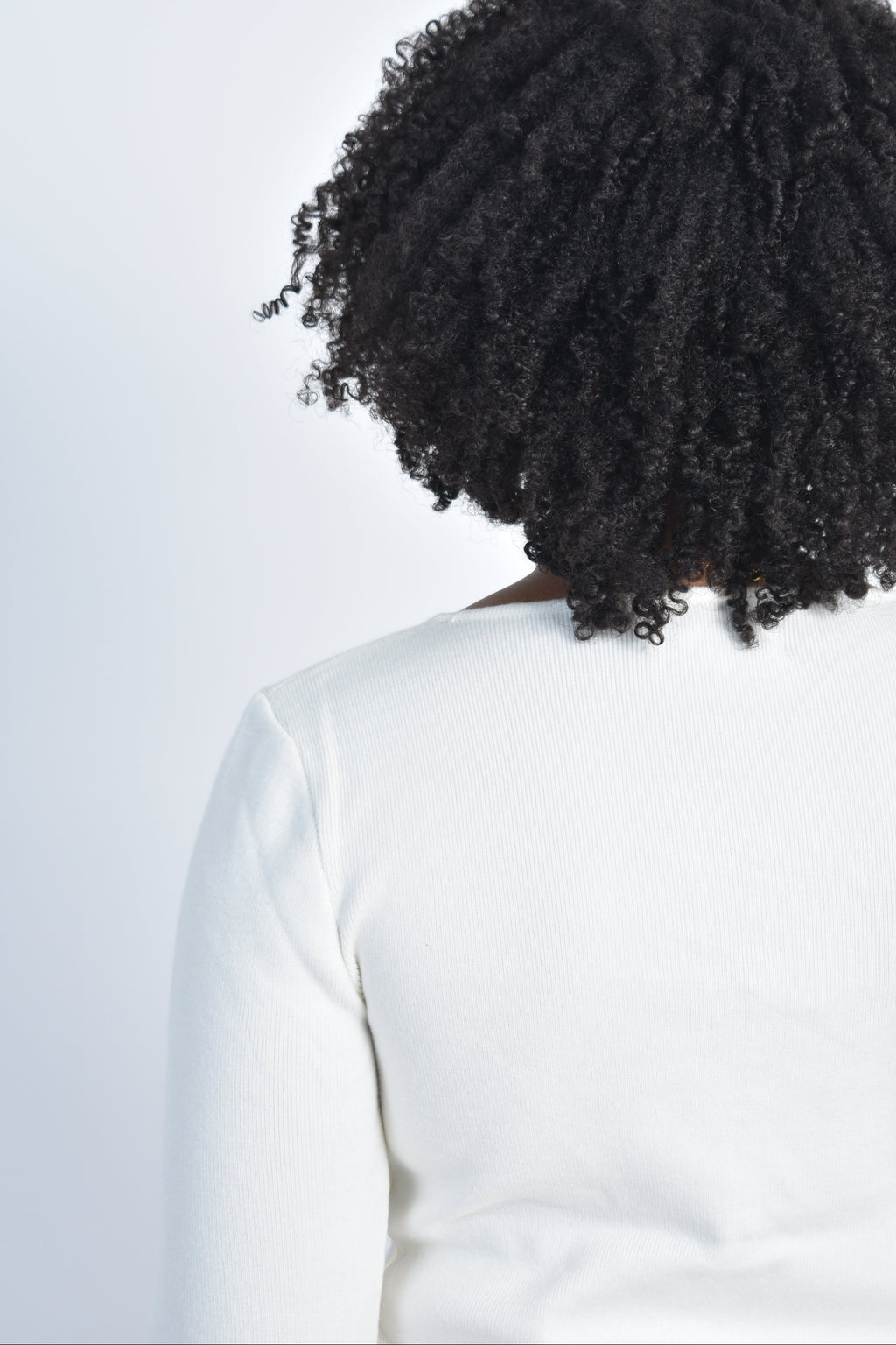 Gilet boutonné – Blanc Cassé