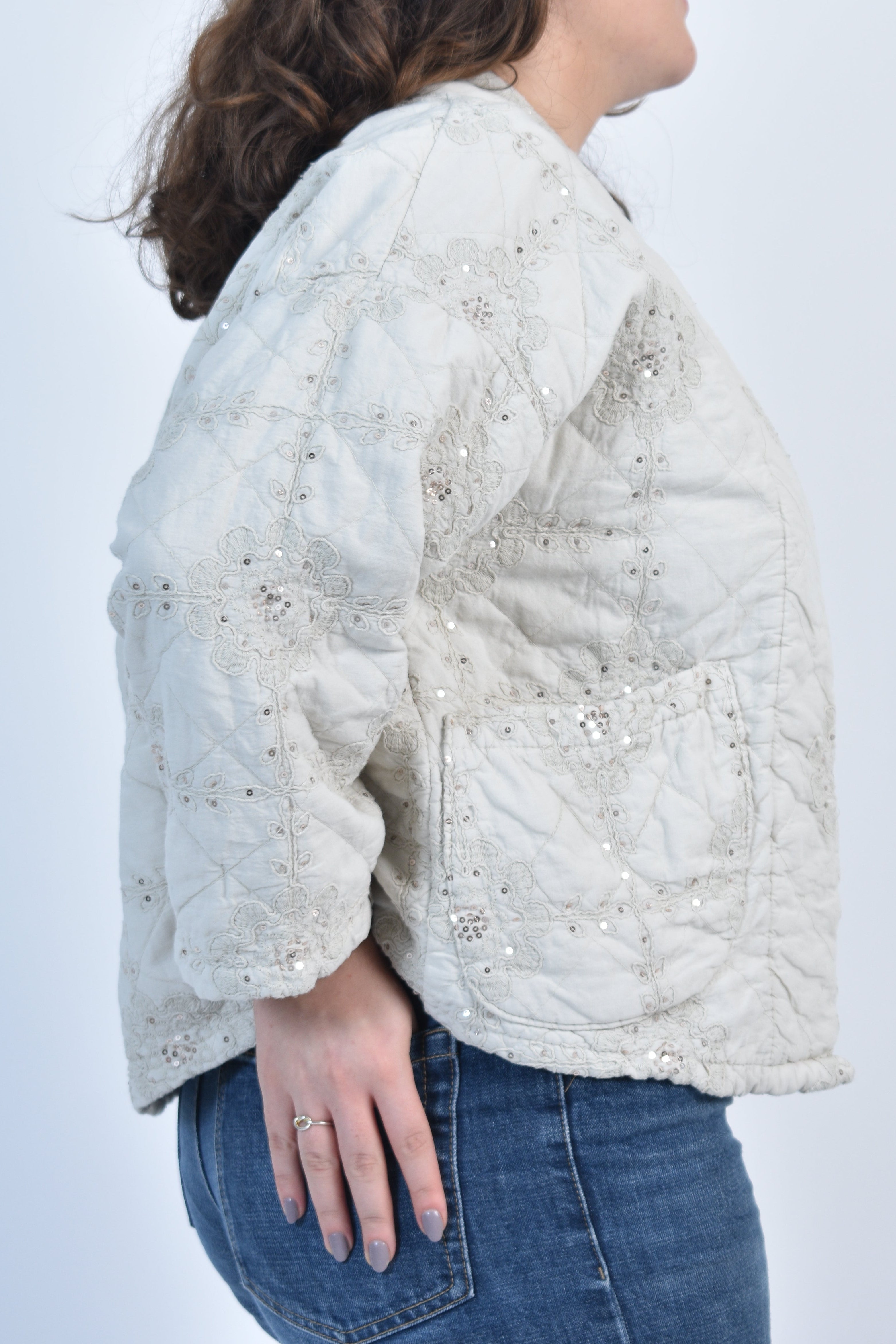 Veste matelassée à sequins