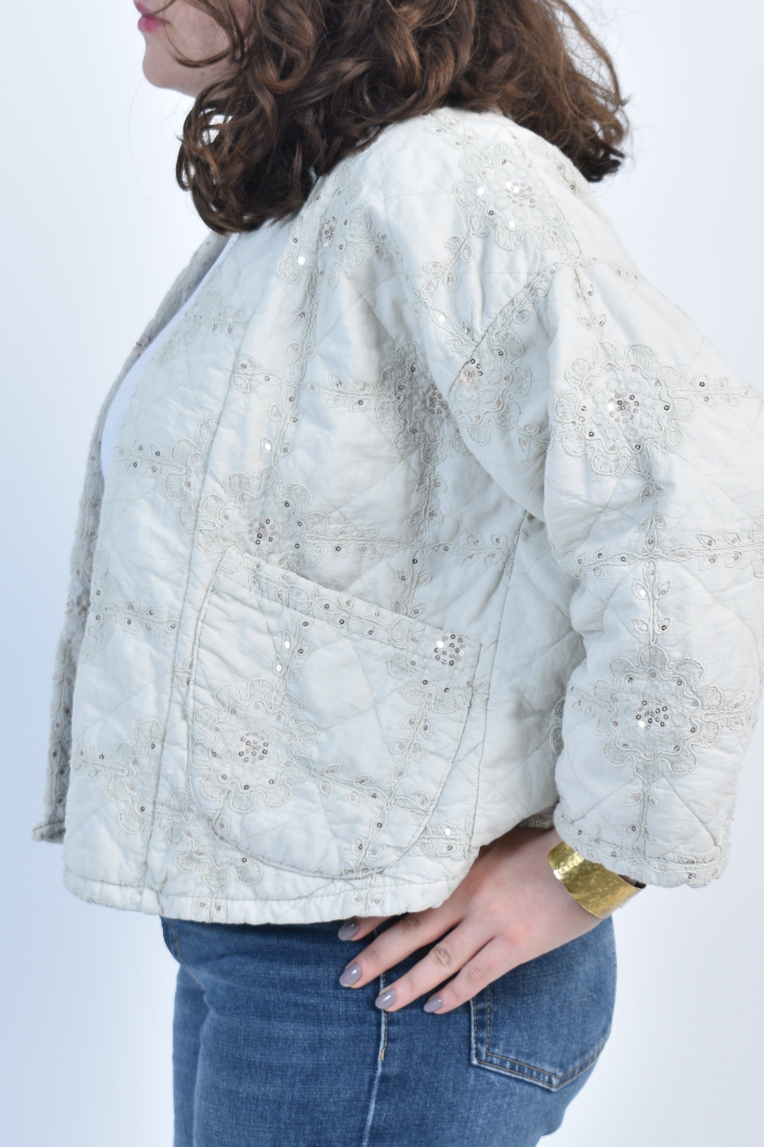 Veste matelassée à sequins