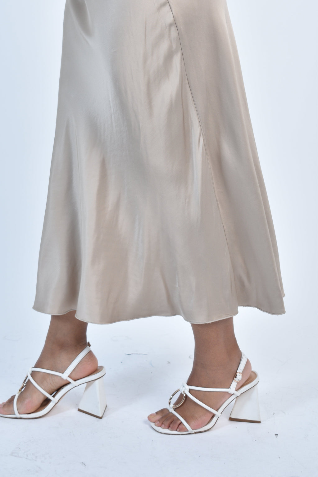 Jupe satinée longue