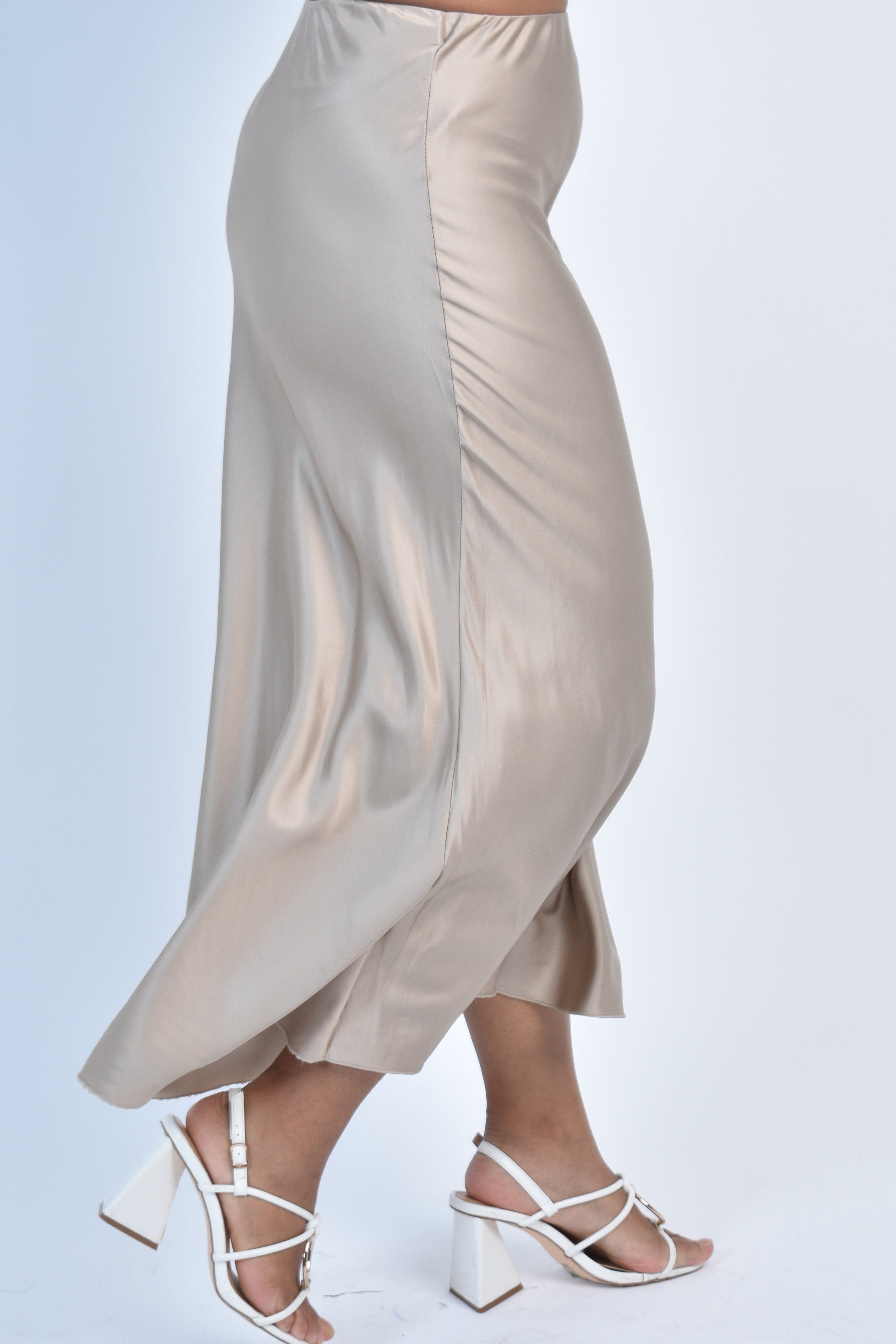 Jupe satinée longue