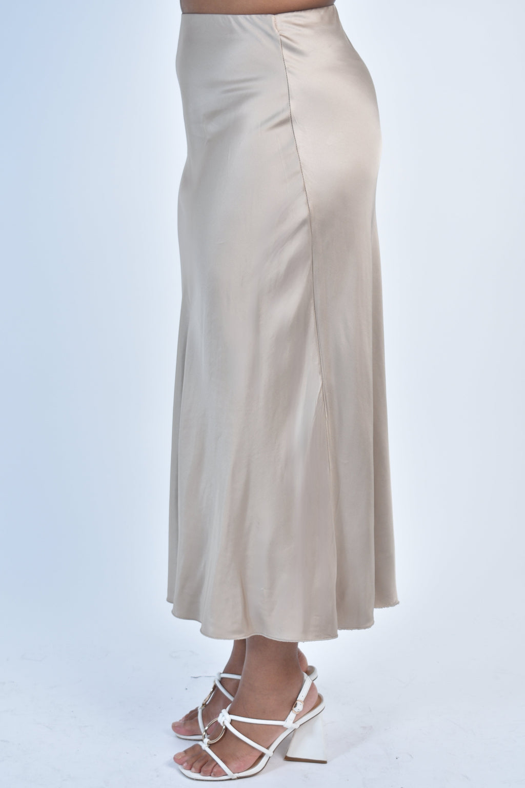 Jupe satinée longue